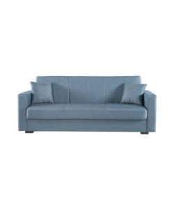 DIVANO LETTO "AFRODITE" 3 POSTI IN TESSUTO GRIGIO-BLU 212X80X87 CM